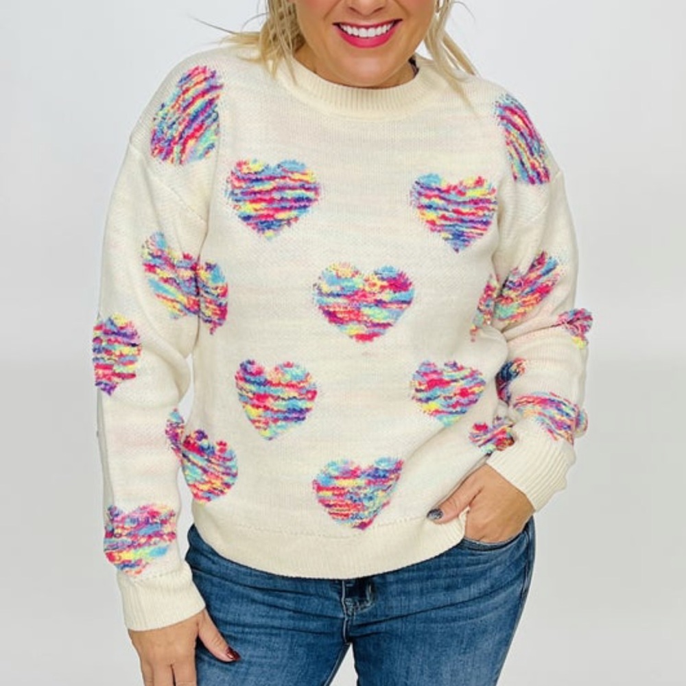 Emily Wonder NWT Heart Sweater - Size Small